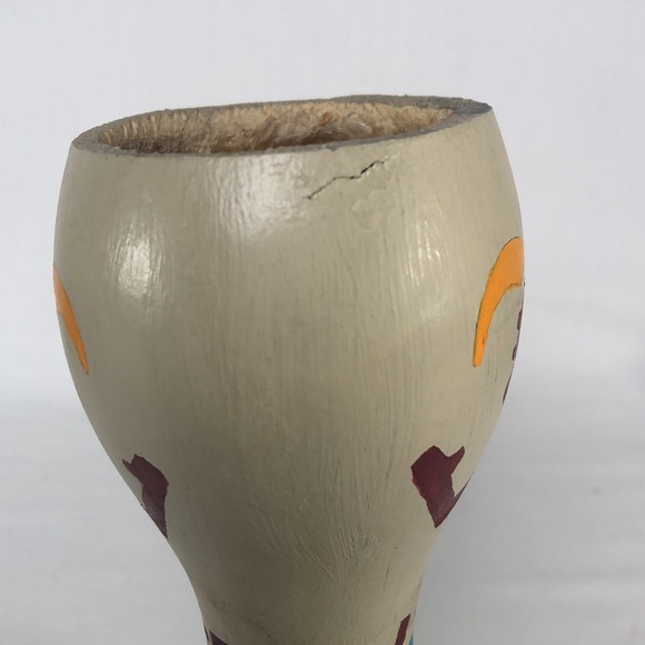 Native American Gourd Art Artist Signed 7” - Picture 6 of 6